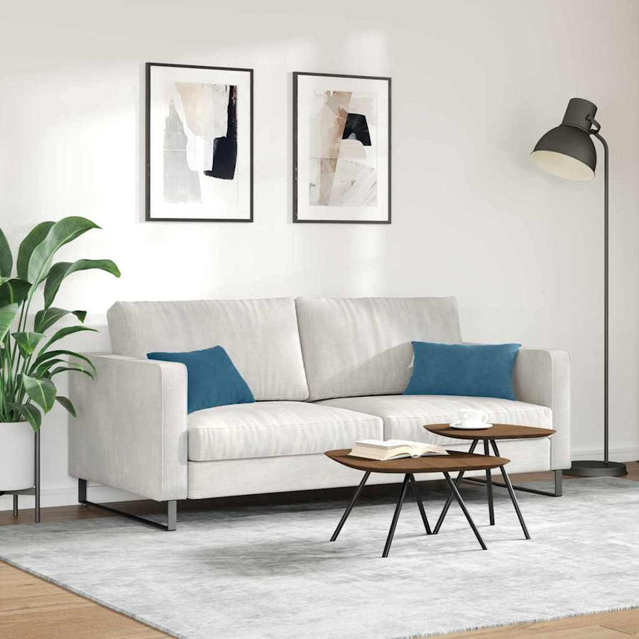 Sofa Kussens 2 pcs Blauw 50 x 30 cm Katoen Stof