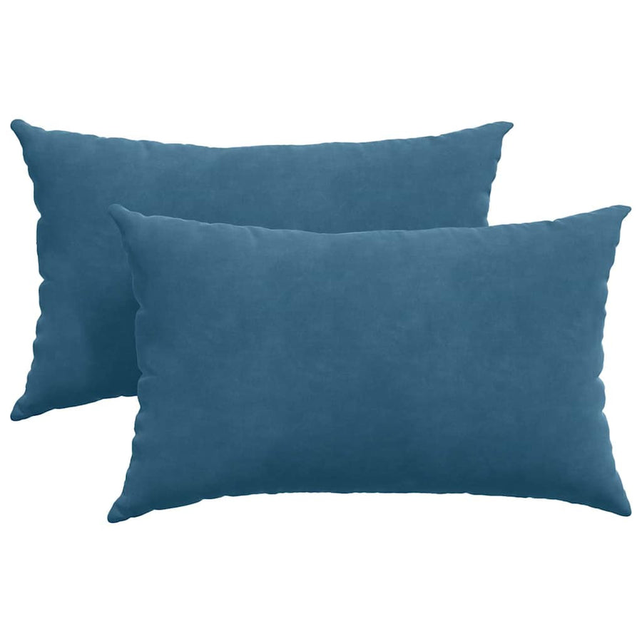 Sofa Kussens 2 pcs Blauw 50 x 30 cm Katoen Stof