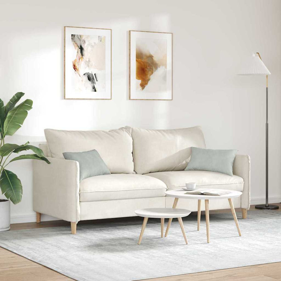 Sofa Kussens 2 pcs Lichtgrijs 50 x 30 cm Katoen Stof