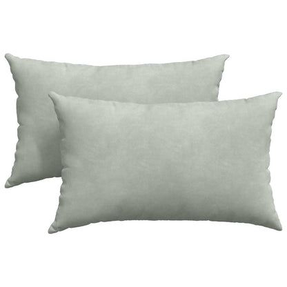 Sofa Kussens 2 pcs Lichtgrijs 50 x 30 cm Katoen Stof