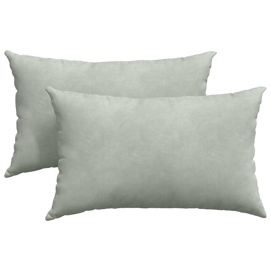 Sofa Kussens 2 pcs Lichtgrijs 50 x 30 cm Katoen Stof
