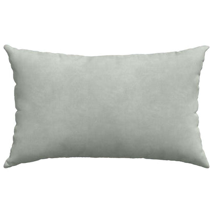 Sofa Kussens 2 pcs Lichtgrijs 50 x 30 cm Katoen Stof