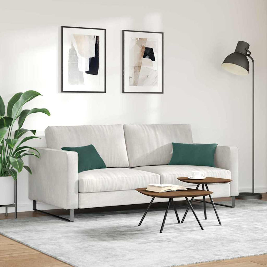 Sofa Kussens 2 pcs Donkergroen 50 x 30 cm Katoen Stof