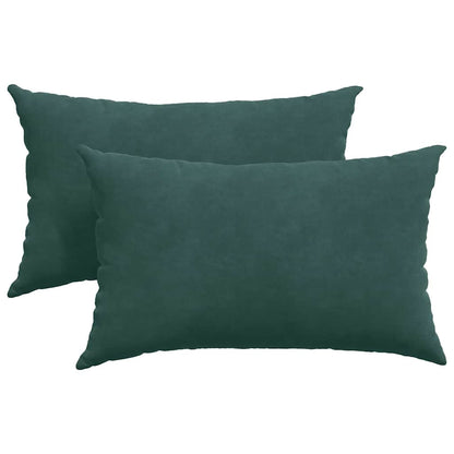 Sofa Kussens 2 pcs Donkergroen 50 x 30 cm Katoen Stof