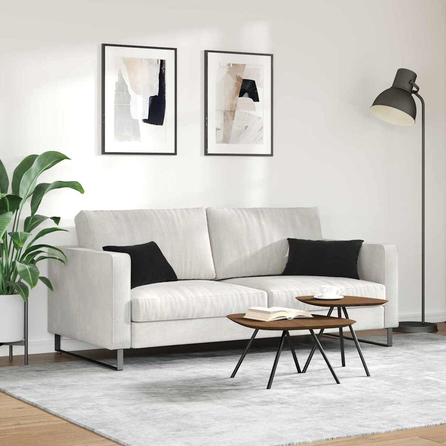 Sofa Kussens 2 pcs Zwart 50 x 30 cm Katoen Stof