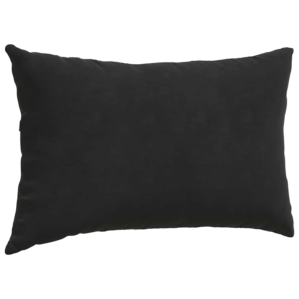 Sofa Kussens 2 pcs Zwart 50 x 30 cm Katoen Stof