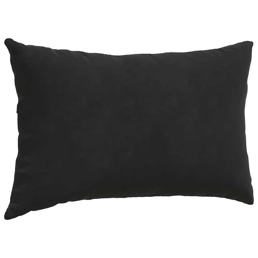 Sofa Kussens 2 pcs Zwart 50 x 30 cm Katoen Stof
