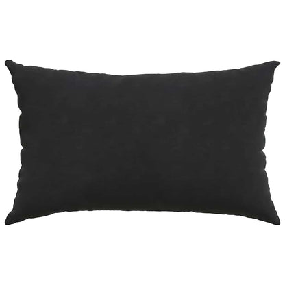 Sofa Kussens 2 pcs Zwart 50 x 30 cm Katoen Stof