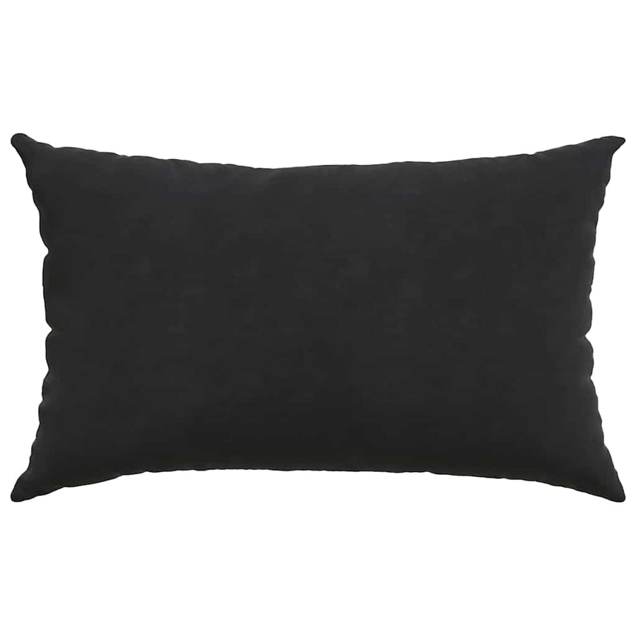 Sofa Kussens 2 pcs Zwart 50 x 30 cm Katoen Stof