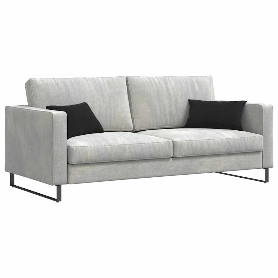 Sofa Kussens 2 pcs Zwart 50 x 30 cm Katoen Stof