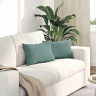 Sofa Cushions 2 pieces Sea Green 50 x 30 cm Corduroy