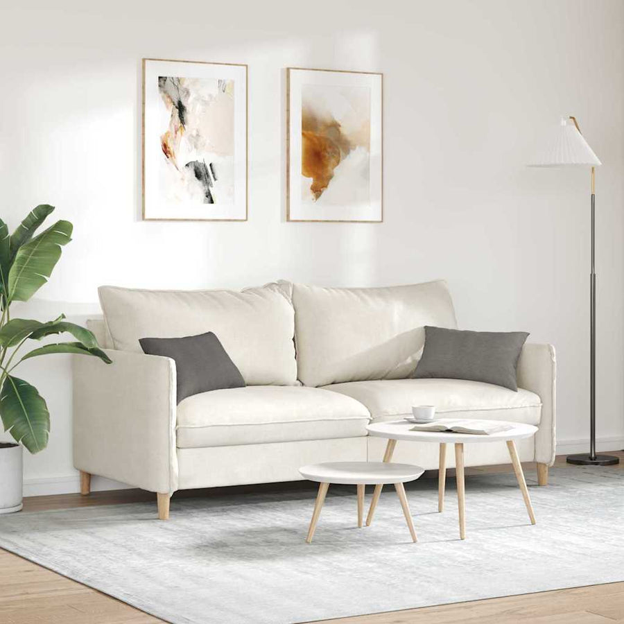 Sofa Kussens 2 pcs Lichtgrijs 50 x 30 cm Katoen Stof