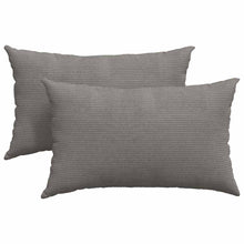 Sofa Kussens 2 pcs Lichtgrijs 50 x 30 cm Katoen Stof