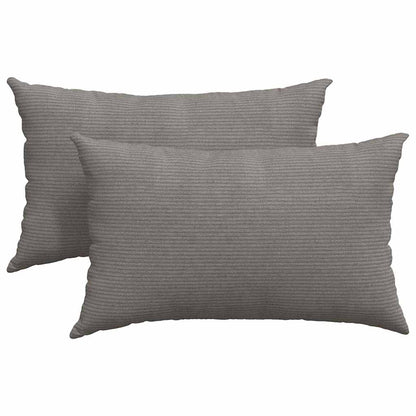 Sofa Kussens 2 pcs Lichtgrijs 50 x 30 cm Katoen Stof