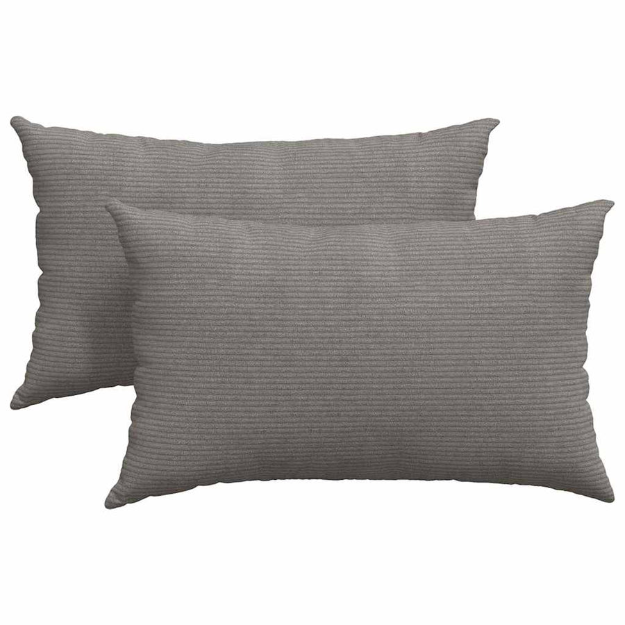 Sofa Kussens 2 pcs Lichtgrijs 50 x 30 cm Katoen Stof
