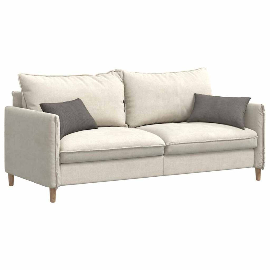 Sofa Kussens 2 pcs Lichtgrijs 50 x 30 cm Katoen Stof