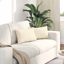 Sofa Kussens 2 pcs Crème 50 x 30 cm Katoen Stof