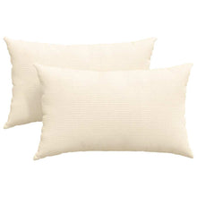 Sofa Kussens 2 pcs Crème 50 x 30 cm Katoen Stof