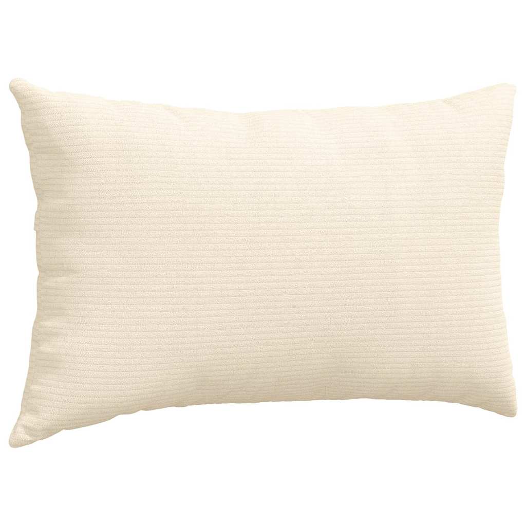 Sofa Kussens 2 pcs Crème 50 x 30 cm Katoen Stof