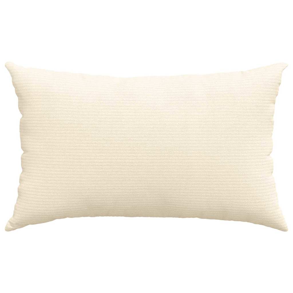 Sofa Kussens 2 pcs Crème 50 x 30 cm Katoen Stof