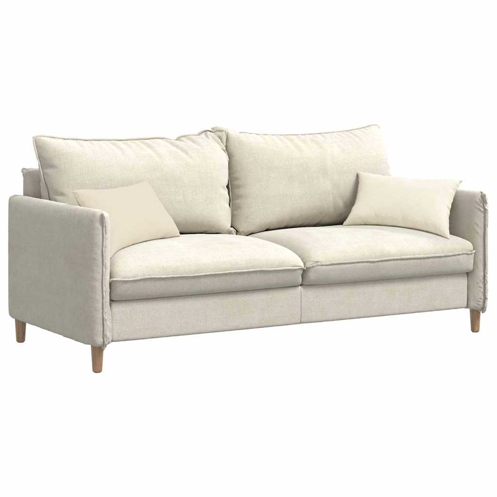 Sofa Kussens 2 pcs Crème 50 x 30 cm Katoen Stof