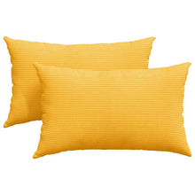 Sofa Kussens 2 pcs Lichtgeel 50 x 30 cm Katoen Stof