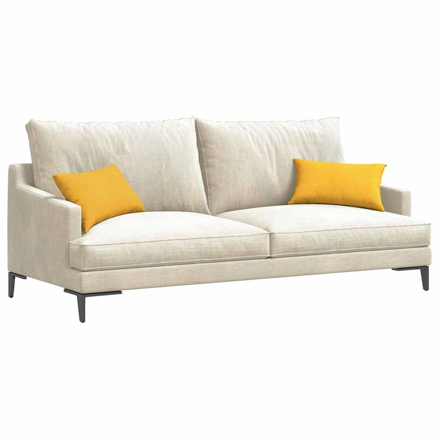 Sofa Kussens 2 pcs Lichtgeel 50 x 30 cm Katoen Stof