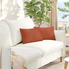Sofa Cushions 2 pieces Red-orange 50 x 30 cm Corduroy