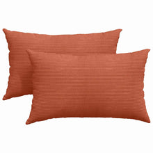 Sofa Kussens 2 pcs Rood-oranje 50 x 30 cm Katoen Stof