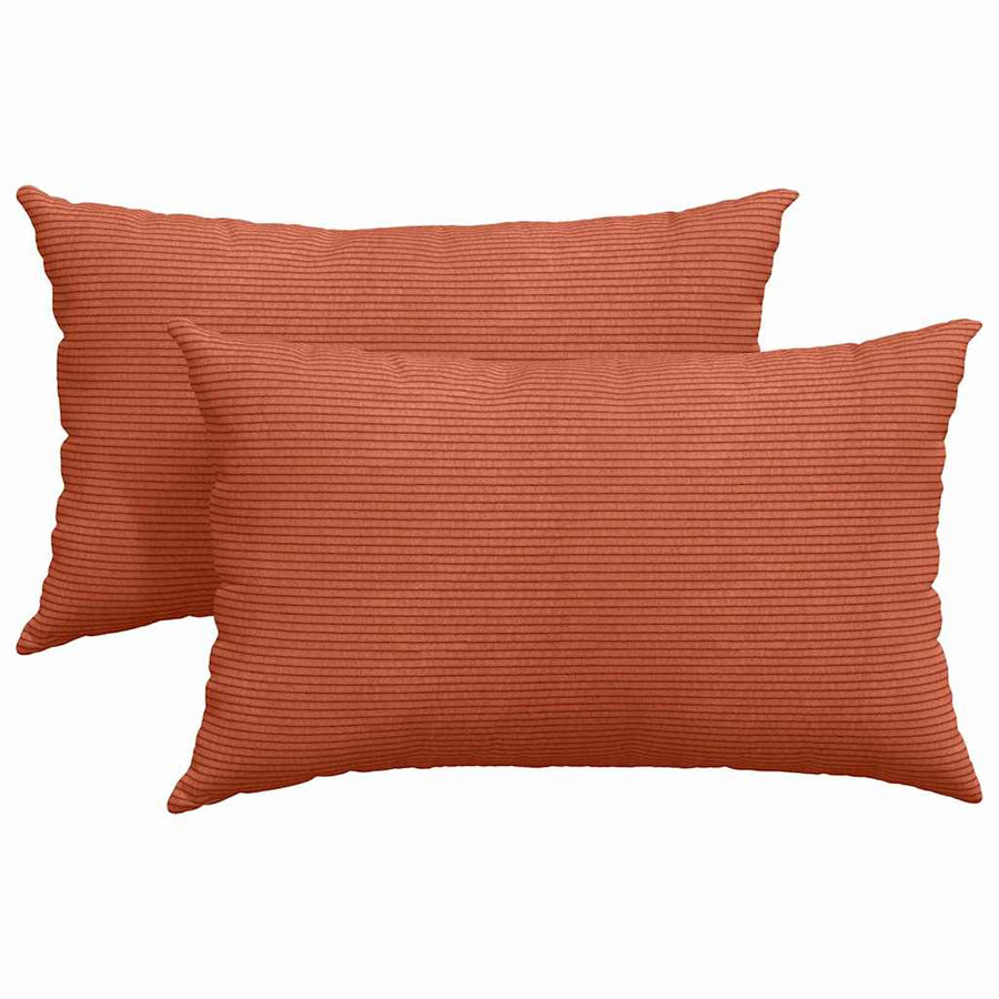 Sofa Kussens 2 pcs Rood-oranje 50 x 30 cm Katoen Stof