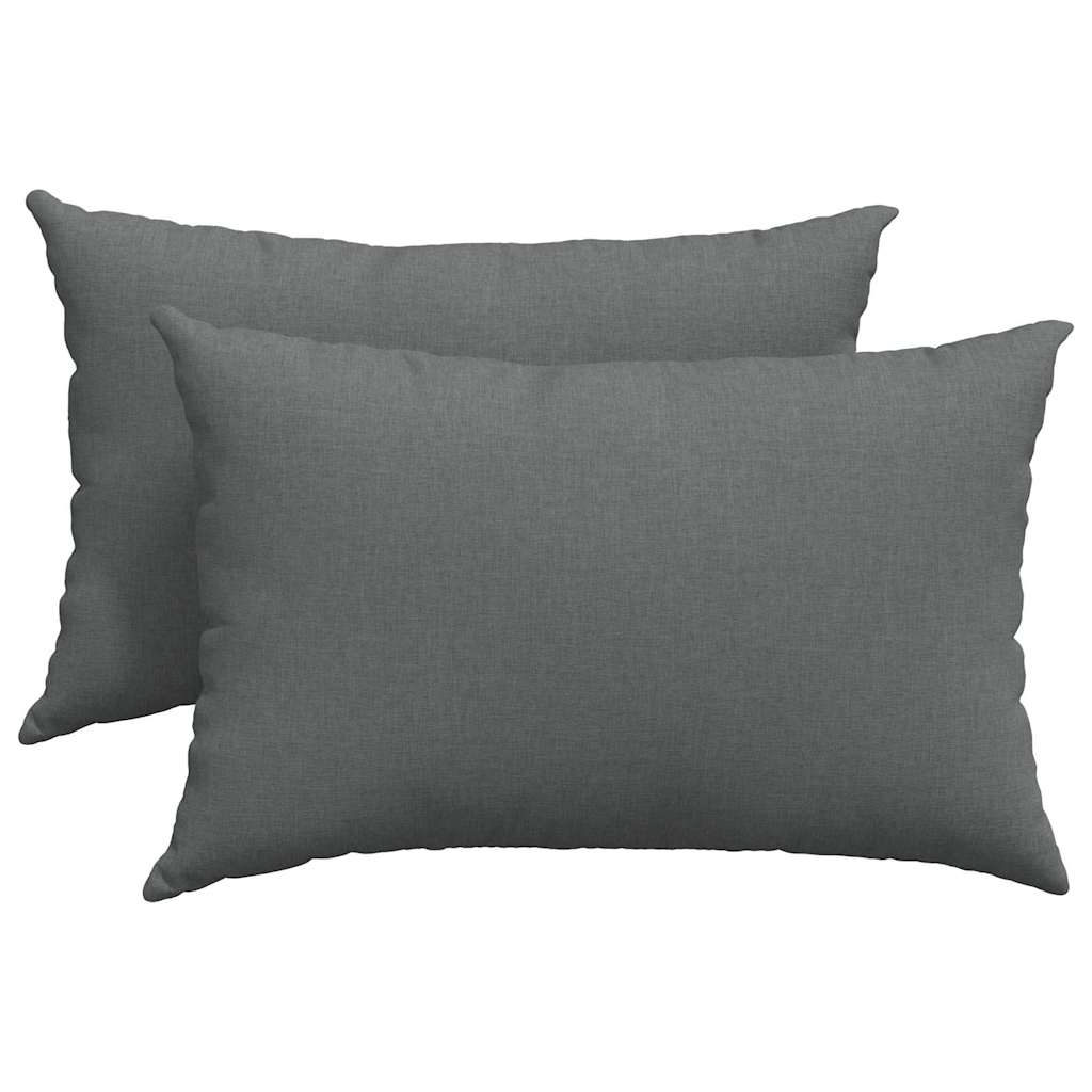Sofa Kussens 2 pcs Donkergrijs 40 x 60 cm