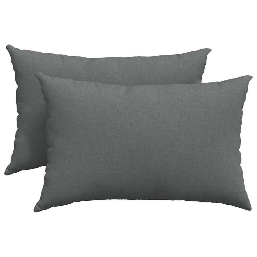 Sofa Kussens 2 pcs Donkergrijs 40 x 60 cm