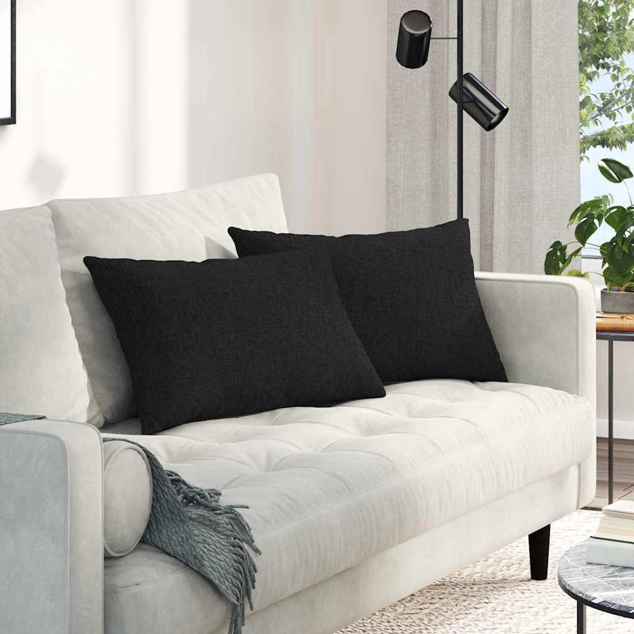 Sofa Kussens 2 pcs Zwart 40 x 60 cm
