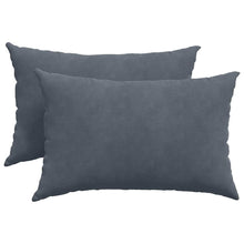 Sofa Kussens 2 pcs Donkergrijs 60 x 40 cm Katoen Stof