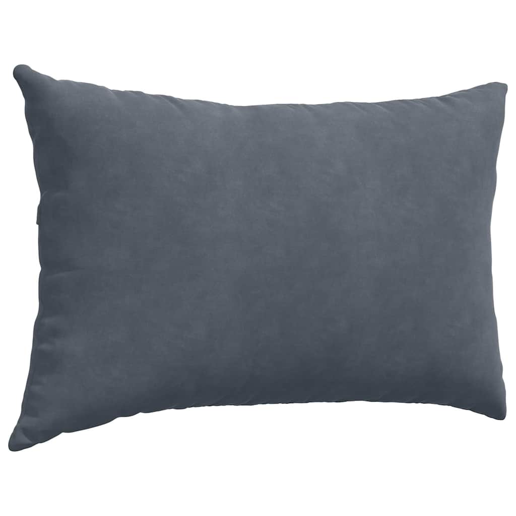 Sofa Kussens 2 pcs Donkergrijs 60 x 40 cm Katoen Stof