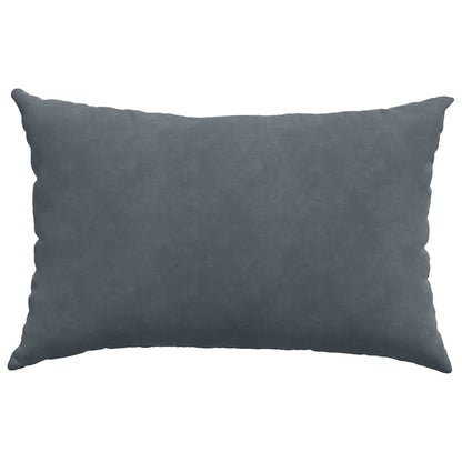Sofa Kussens 2 pcs Donkergrijs 60 x 40 cm Katoen Stof