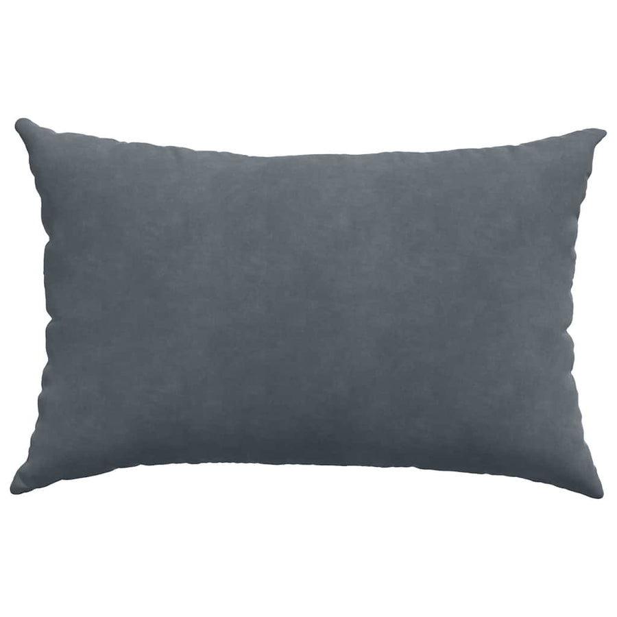 Sofa Kussens 2 pcs Donkergrijs 60 x 40 cm Katoen Stof