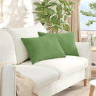 Sofa Cushions 2 pcs Light Green 60 x 40 cm Corduroy