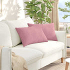 Sofa Cushions 2 pieces Pink 60 x 40 cm Corduroy