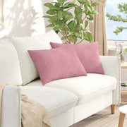 Sofakussens 2 stuks roze 60x40 cm cordstof