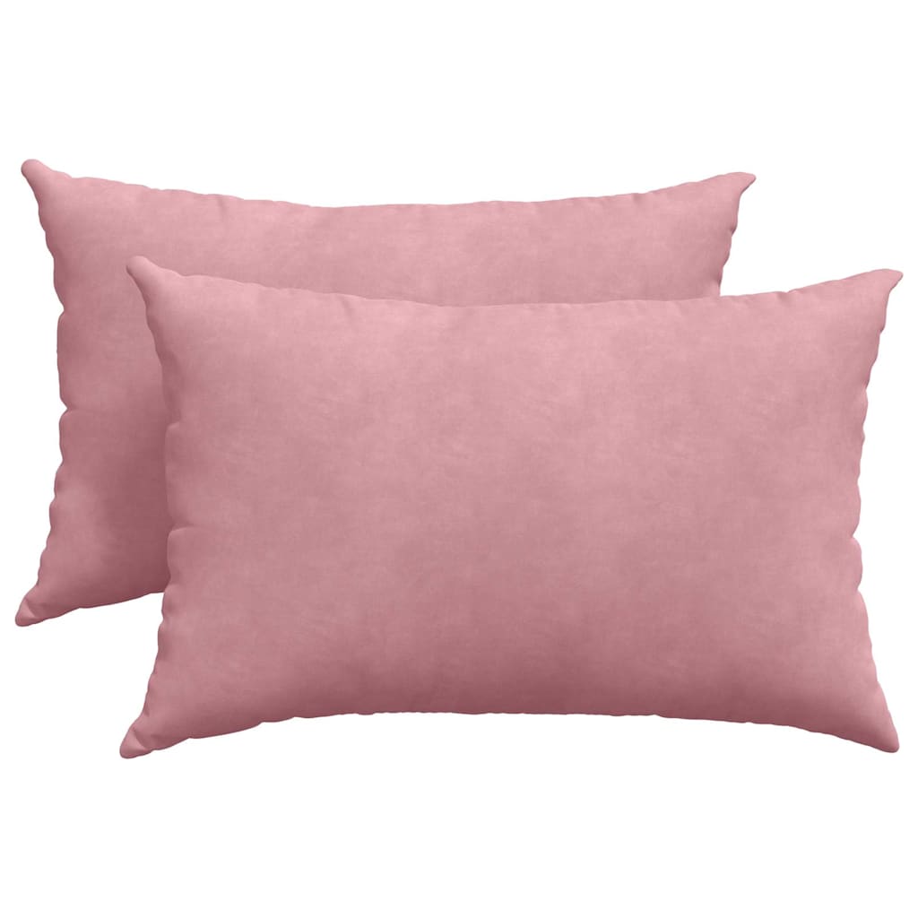 Sofa Kussens 2 pcs Roze 60 x 40 cm Katoen Stof
