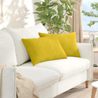Sofa Cushions 2 pcs Yellow 60 x 40 cm Corduroy