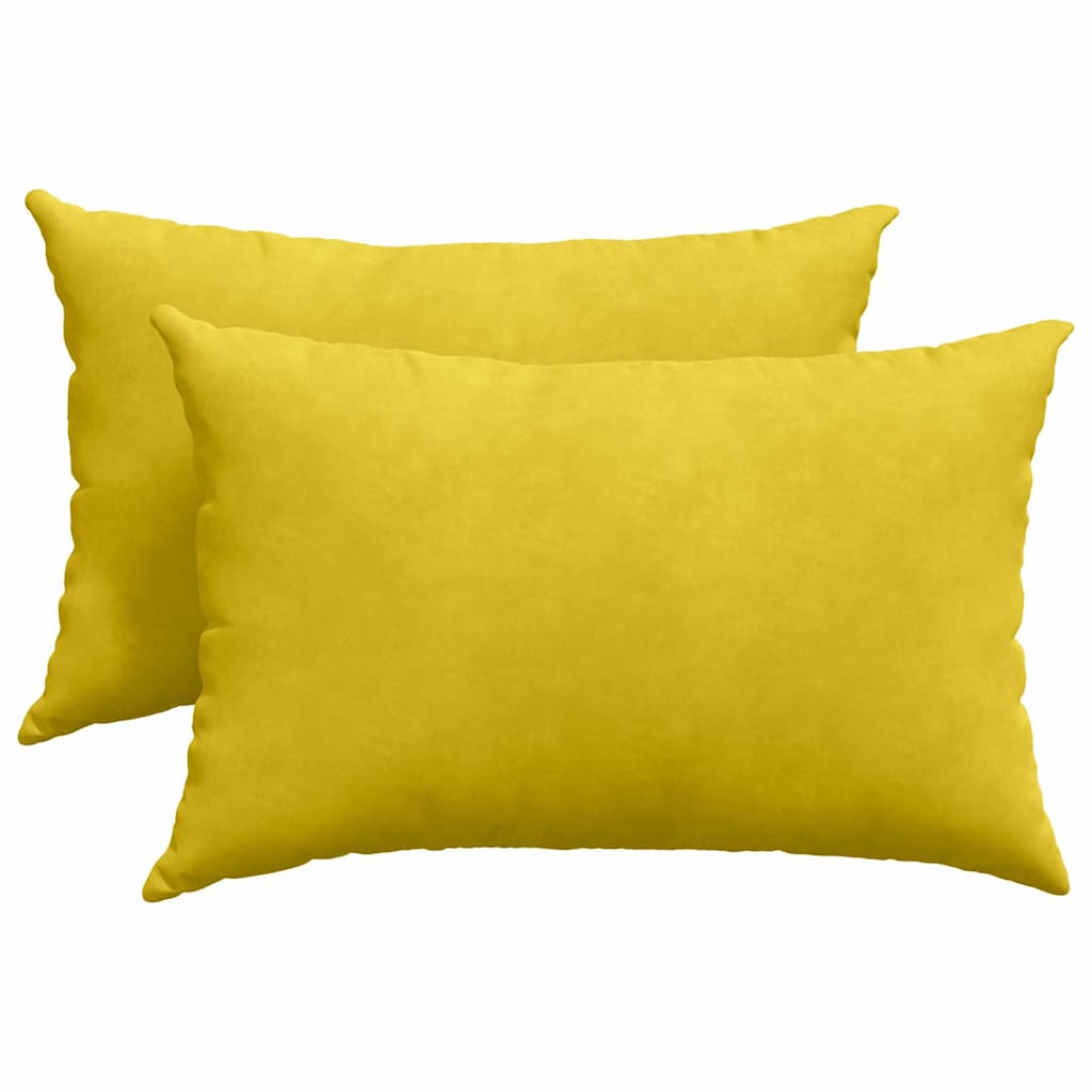 Sofa Kussens 2 pcs Geel 60 x 40 cm Katoen Stof