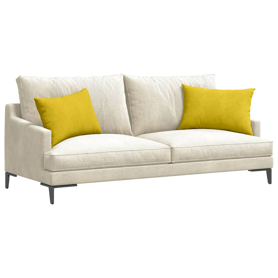 Sofa Kussens 2 pcs Geel 60 x 40 cm Katoen Stof