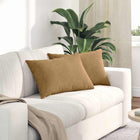 Sofa Cushions 2 pieces Brown 60 x 40 cm Corduroy
