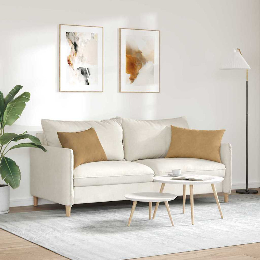 Sofa Kussens 2 pcs Bruin 60 x 40 cm Katoen Stof