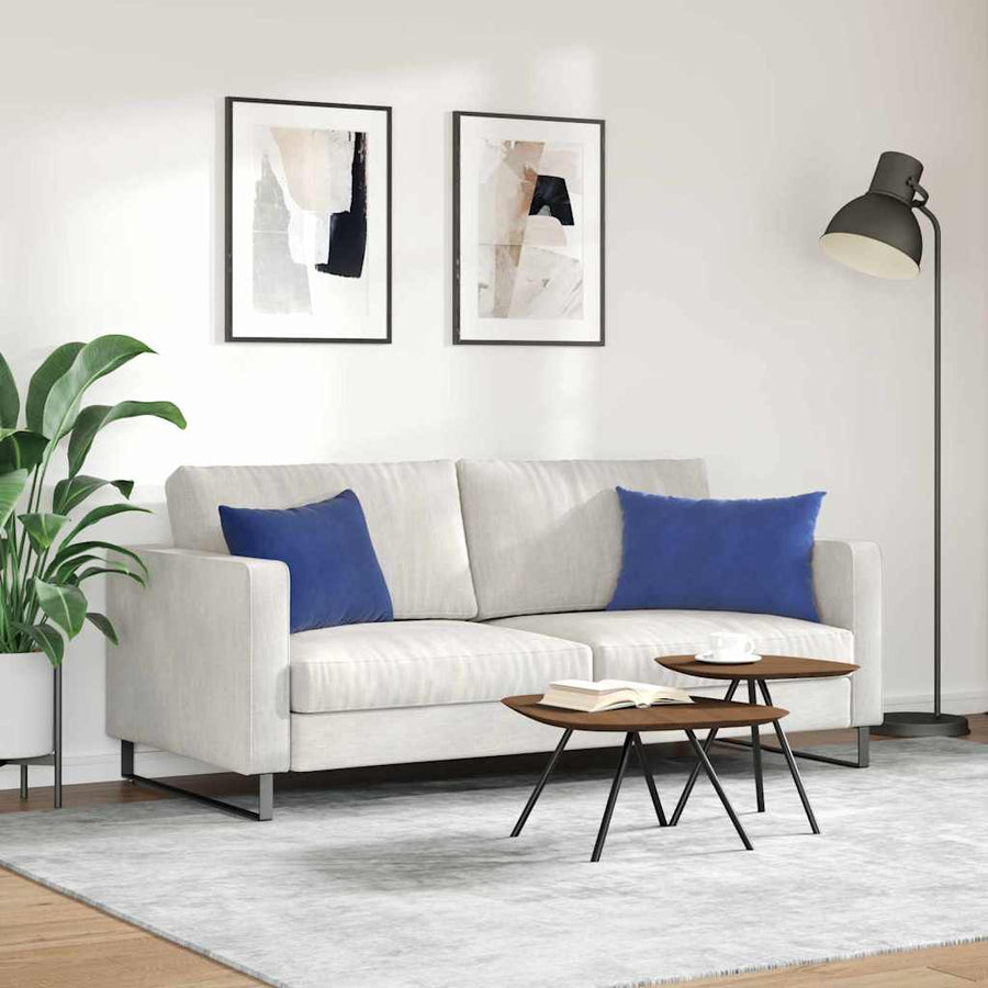 Sofa Kussens 2 pcs Politieblauw 60 x 40 cm Katoen Stof