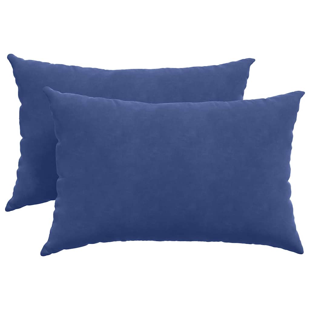 Sofa Kussens 2 pcs Politieblauw 60 x 40 cm Katoen Stof