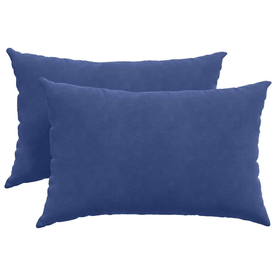 Sofa Kussens 2 pcs Politieblauw 60 x 40 cm Katoen Stof