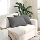 Sofa kussens 2 stuks donkergrijs 60x40 cm